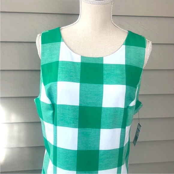 Crown & Ivy Teal and White Plaid Dress - Picture 4 of 5